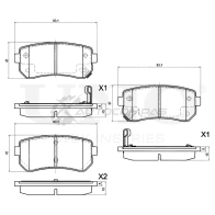 Колодки тормозные дисковые задние UNIO Z8WB L BRP-20239 1441314742
