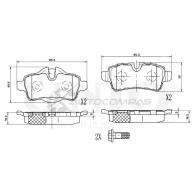 Колодки тормозные дисковые задние UNIO BRP-20268 P48V B 1441314743