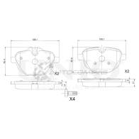 Колодки тормозные дисковые задние UNIO JLR V13 BRP-20281 1441314746