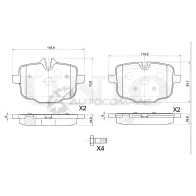 Колодки тормозные дисковые задние UNIO BRP-20150 C5 7XD4 1441314752