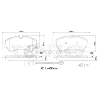 Колодки тормозные дисковые задние UNIO 1441314753 ZCS 2J BRP-20205