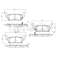 Колодки тормозные дисковые задние UNIO 1441314758 BRP-20029 O X6AR