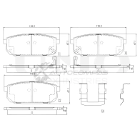 Колодки тормозные дисковые задние UNIO 1441314769 BRP-20274 SVI5FT 3