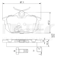 Колодки тормозные дисковые задние UNIO BRP-20327 1441314775 FRZ 6C