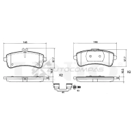 Колодки тормозные дисковые задние UNIO 1441314777 BRP-20472 IUNY 2QN