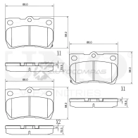 Колодки тормозные дисковые задние UNIO 1441314780 BRP-20105 0WZG 8
