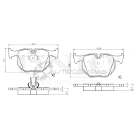 Колодки тормозные дисковые задние UNIO G O1B4 BRP-20064 1441314784
