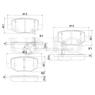 Колодки тормозные дисковые задние UNIO ZW8G 6 BRP-20090 1441314786