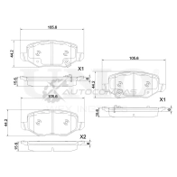 Колодки тормозные дисковые задние UNIO 9C LJCTR BRP-20091 1441314790