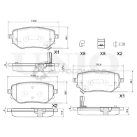 Колодки тормозные дисковые задние UNIO 1441314791 BRP-20086 1GFHA P
