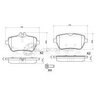 Колодки тормозные дисковые задние UNIO 1441314792 V 7DE7 BRP-20468