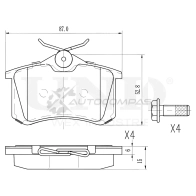 Колодки тормозные дисковые задние с винтами UNIO BRP-20022 3MCG SX 1441314800