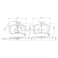 Колодки тормозные дисковые задние с датчиком UNIO G J2Y01Q BRP-20164 1441314801