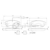 Колодки тормозные дисковые задние с датчиком UNIO BRP-20174 HP10F W 1441314804