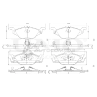 Колодки тормозные дисковые передние UNIO 1441314808 BRP-20414 S09GD J
