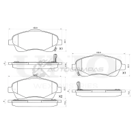 Колодки тормозные дисковые передние UNIO 1441314810 W 2Y0T03 BRP-20385