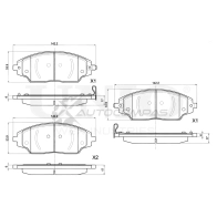 Колодки тормозные дисковые передние UNIO BRP-20291 V JLAM 1441314811