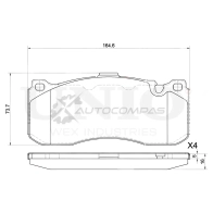 Колодки тормозные дисковые передние UNIO BRP-20466 1441314814 QPAY A4