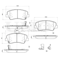 Колодки тормозные дисковые передние UNIO 1441314816 BRP-20402 15M4 R
