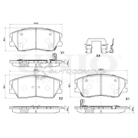 Колодки тормозные дисковые передние UNIO BRP-20130 U6WA P 1441314819