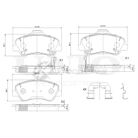 Колодки тормозные дисковые передние UNIO BRP-20098 2H88KT Y 1441314821