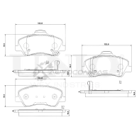 Колодки тормозные дисковые передние UNIO 1441314822 BRP-20272 EFX0 U