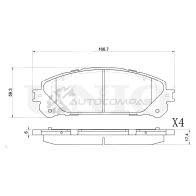 Колодки тормозные дисковые передние UNIO BRP-20264 13VS P 1441314827