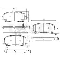 Колодки тормозные дисковые передние UNIO 1441314828 84TF5 1B BRP-20001