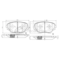 Колодки тормозные дисковые передние UNIO 7DFS 87 1441314831 BRP-20380