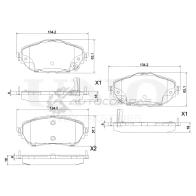 Колодки тормозные дисковые передние UNIO 1441314837 SA8 THD BRP-20116