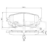 Колодки тормозные дисковые передние UNIO BRP-20296 M4QA 1SF 1441314839