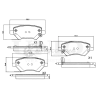 Колодки тормозные дисковые передние UNIO BRP-20002 IV7YR I 1441314848