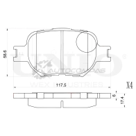 Колодки тормозные дисковые передние UNIO BRP-20262 VOP 82 1441314851