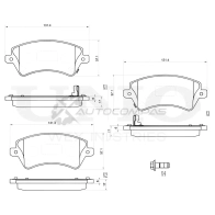 Колодки тормозные дисковые передние UNIO BRP-20384 1441314852 1DL99D P