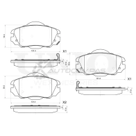 Колодки тормозные дисковые передние UNIO 1441314857 UT 7ARS BRP-20311
