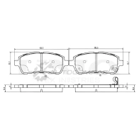 Колодки тормозные дисковые передние UNIO 1441314867 9 Q4VN BRP-20059