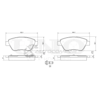 Колодки тормозные дисковые передние UNIO 1441314868 7IL5 GSW BRP-20101
