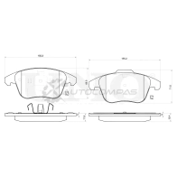 Колодки тормозные дисковые передние UNIO BRP-20223 2 GWU3B 1441314870