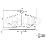 Колодки тормозные дисковые передние UNIO NMM6 1 1441314872 BRP-20040