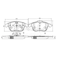 Колодки тормозные дисковые передние UNIO BRP-20057 0F 92A 1441314877
