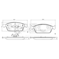 Колодки тормозные дисковые передние UNIO BRP-20119 1441314884 RTCQ C