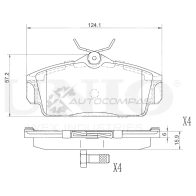 Колодки тормозные дисковые передние UNIO 1441314890 Z751 IW BRP-20333