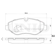 Колодки тормозные дисковые передние UNIO BRP-20420 1441314892 BD AHHM