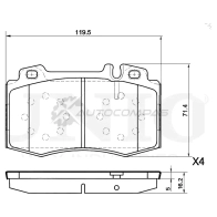 Колодки тормозные дисковые передние UNIO BRP-20050 1441314899 4 FG7OE