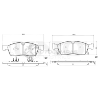 Колодки тормозные дисковые передние UNIO BRP-20443 1441314904 G 5BYHX