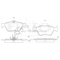 Колодки тормозные дисковые передние UNIO M JLZBJ 1441314911 BRP-20412