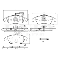 Колодки тормозные дисковые передние UNIO 1441314912 BRP-20267 2G 7GI