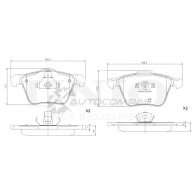 Колодки тормозные дисковые передние UNIO 1441314918 QW 869W BRP-20017