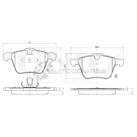 Колодки тормозные дисковые передние UNIO 1441314925 MQFW70 T BRP-20019