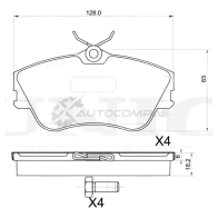 Колодки тормозные дисковые передние UNIO KA 8BVTC BRP-20426 1441314927